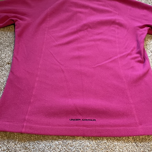 Women’s Under Armour Fleece Medium Quarter Zip in Pink - Picture 6 of 6